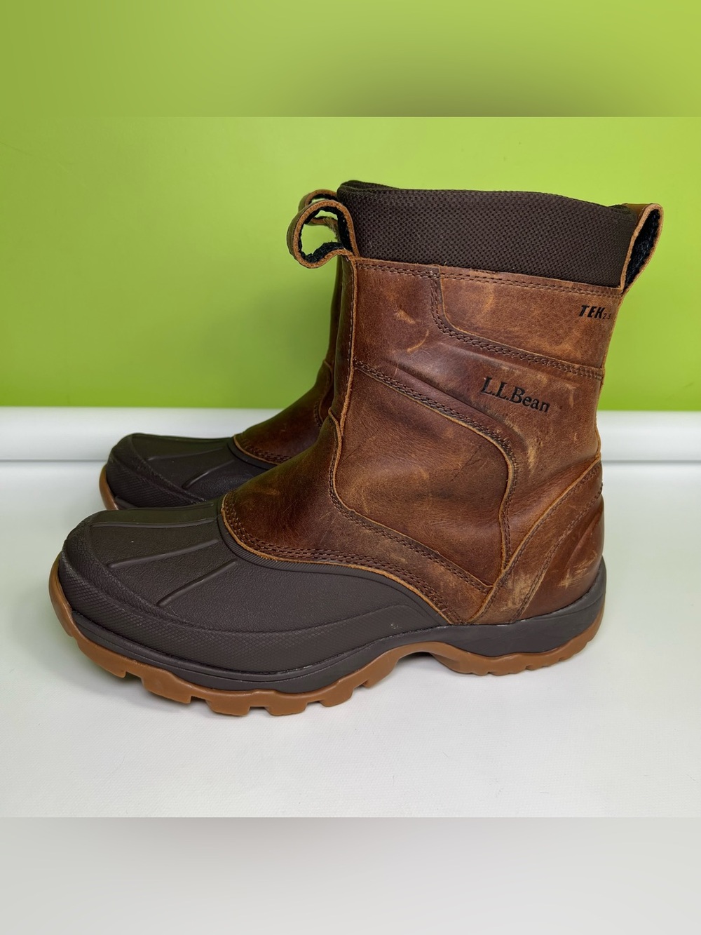 L.L.Bean Men's Storm Chaser 5 Boots insulated Pull-On with Zipper Men's size 8M